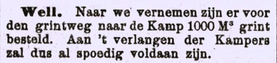 Grintweg van Sterrenbos naar de Kamp (1958) en verder naar Aijen (1960)