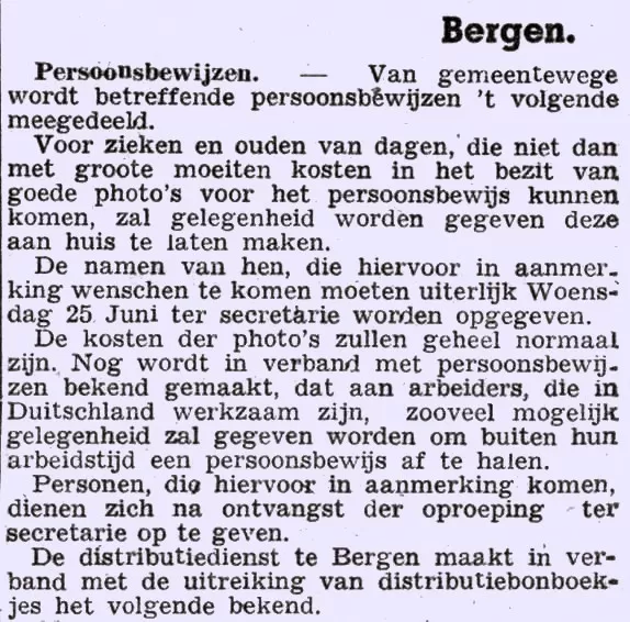 Persoonsbewijzen WO II